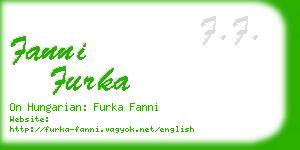 fanni furka business card